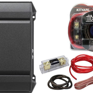 Alpine S2-A60M 600W Monoblock Class-D Amplifier + KIT4ANL 4 Gauge Amplifier Kit