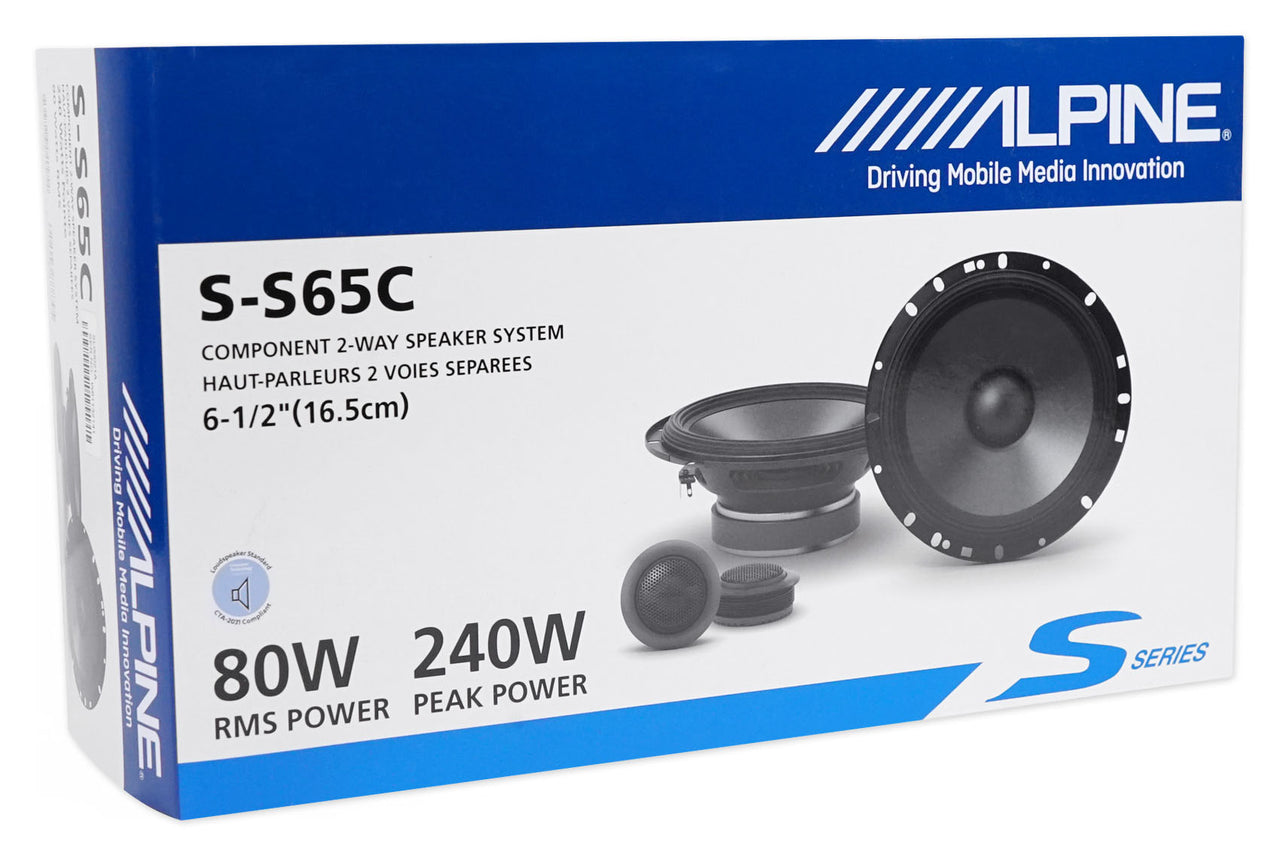 Alpine Components (2) Pairs ALPINE S-S65C 240w 6.5