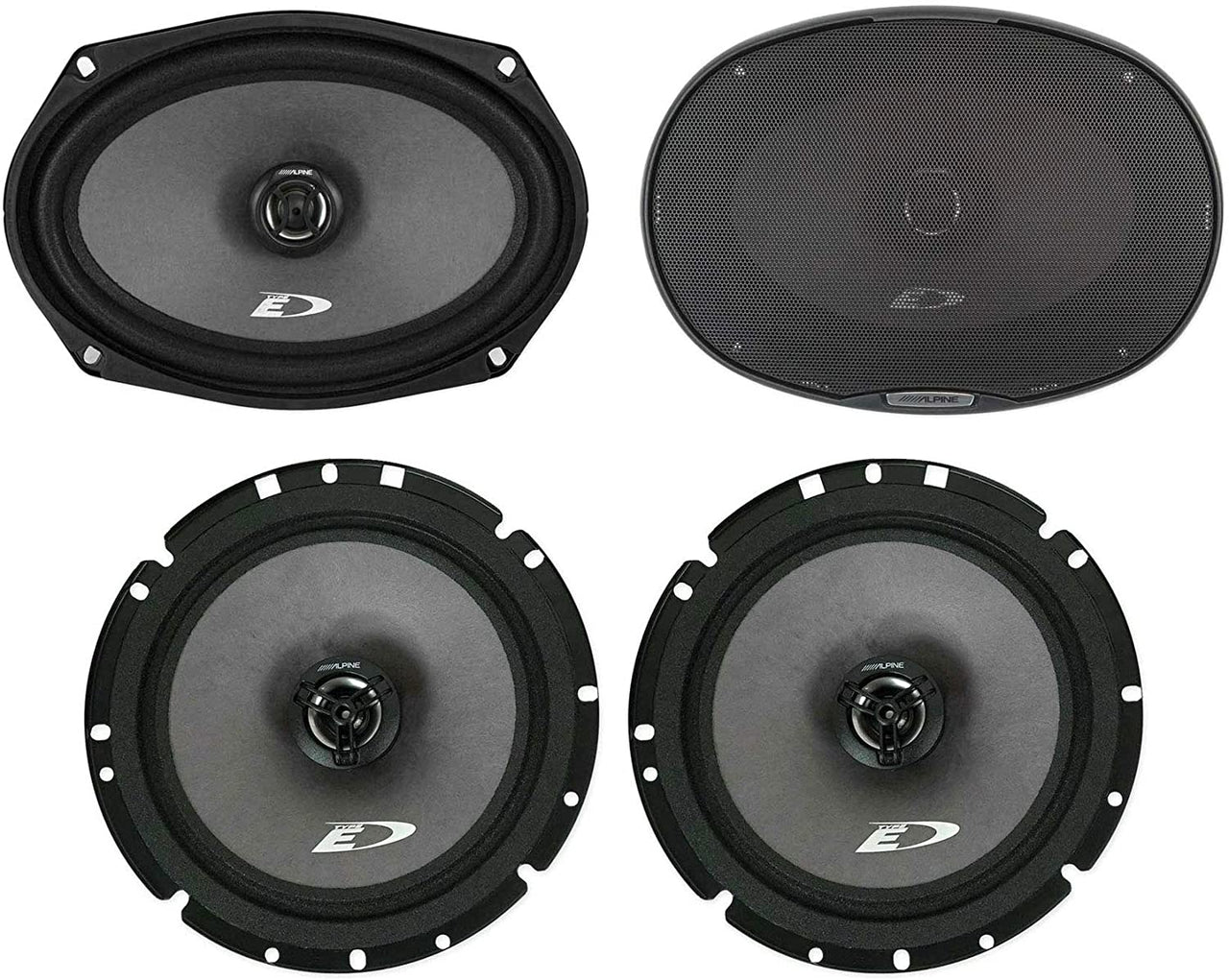 Alpine SXE-1726S 6-1/2" 220W +SXE-6926S 6x9" 280W Car Coaxial Speakers