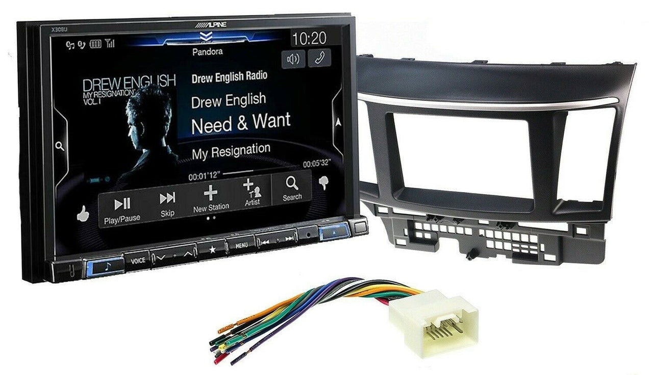 Alpine X308U 8" Navigation CarPlay Android Car Stereo + install Kit for 2008-2017 Mitsubishi Lancer