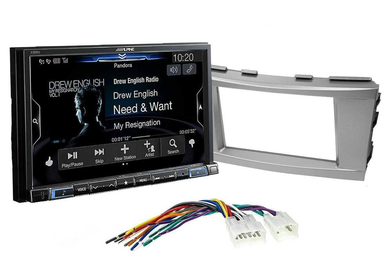 Alpine X308U 8" Navigation Apple CarPlay Android Auto Car Stereo + install Kit for 2007-2011 Toyota Camry