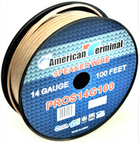 Thumbnail for American Terminal PROS14100 14 Gauge Speaker Wire 100' 14 Gauge PRO PA DJ Car Home Marine Audio Speaker Wire Cable Spool