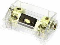 Thumbnail for Absolute USA ANH-0 Gold Inline ANL Fuse Holder Fits 0, 2, 4 Gauge with 250AMP Fuse