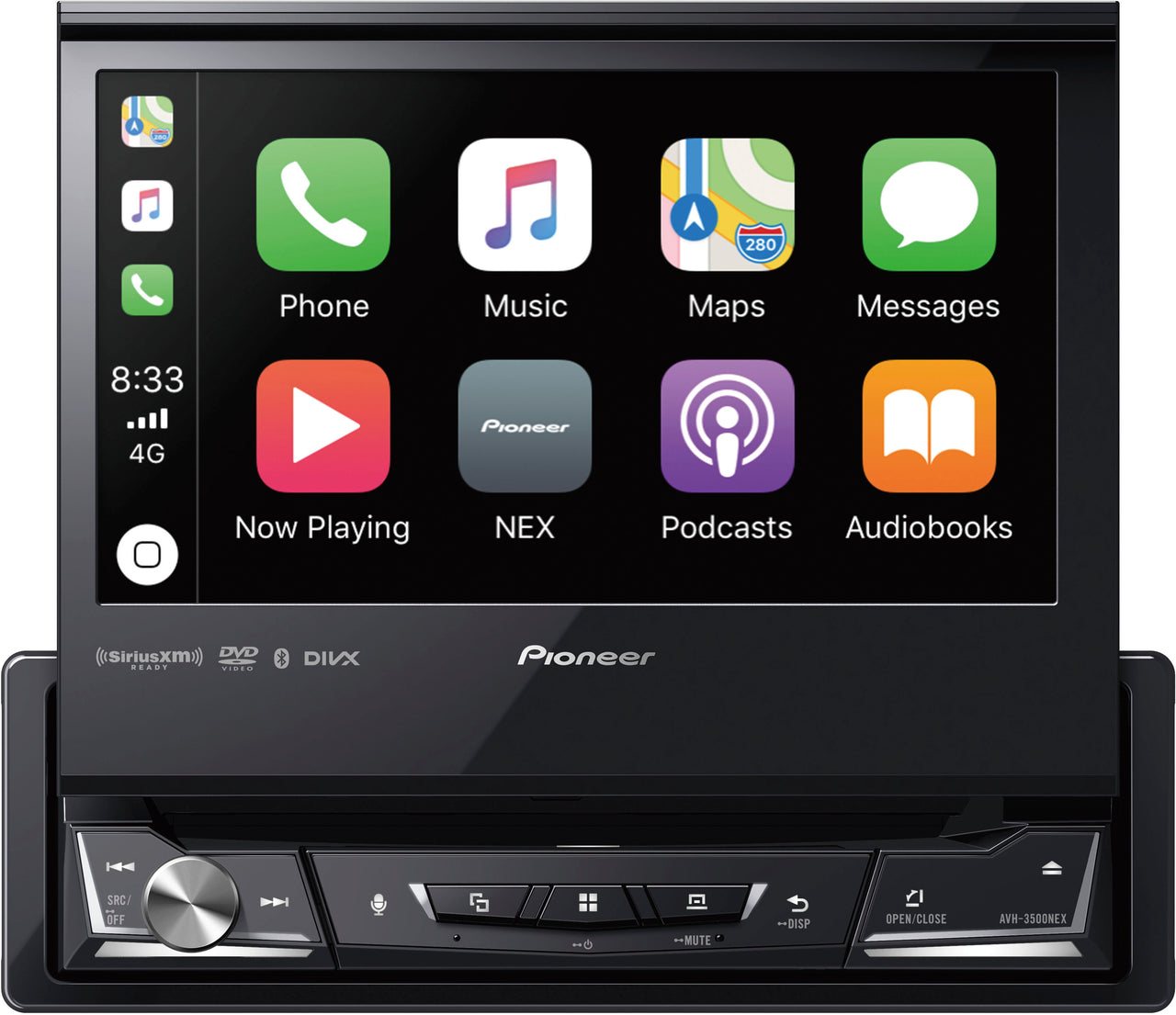 PIONEER AVH-3500NEX 1 DIN DVD/CD Player Flip Up Bluetooth Android Auto CarPlay