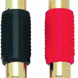Absolute FF100-10 Female-to-Female RCA Barrel Connector Red & Black (10 Pack)