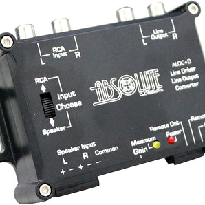 Absolute ALOC+D Line Driver/Line Output Hi to Low RCA Converter With Built In Remote Turn On Output