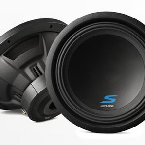 Alpine S-W12D4 Car Subwoofer 1800W Max, 600W RMS 12" Type-S Series Dual 4 Ohm Car Subwoofer