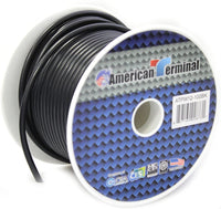 Thumbnail for American Terminal ATPW12-100BK<br/> 12 Gauge 100 Feet Wire Black Power Ground Primary Stranded Copper Clad