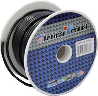 Thumbnail for American Terminal ATPW14-100BK<br/> 14 Gauge 100 Feet Wire Black Power Ground Primary Stranded Copper Clad