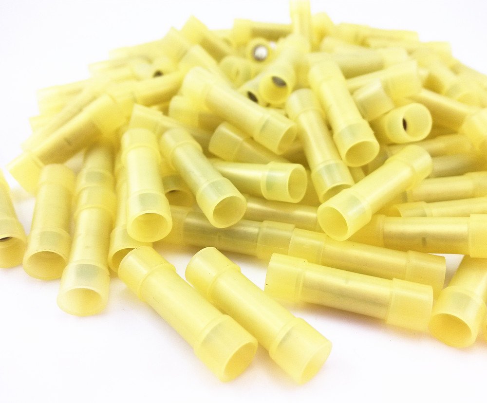 American Terminal BC1210Y 12/10 Gauge Fully Insulated Nylon Butt Connectors (Yellow)