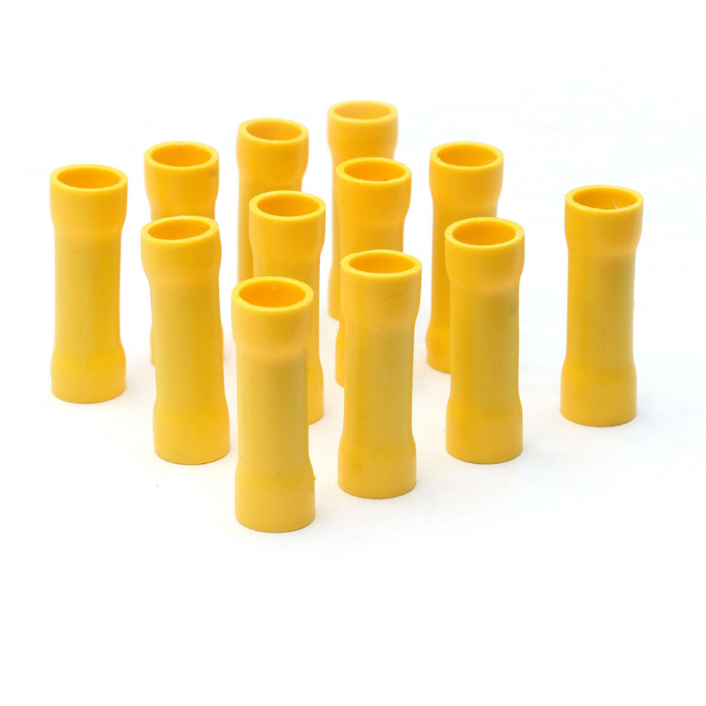 Absolute BCV1210Y 100 pcs 12 - 10 Gauge AWG Yellow insulated crimp terminals connectors Butt Connectors