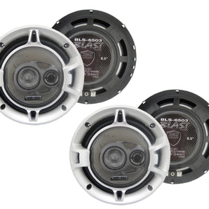 2 Absolute USA BLS-6503 Blast Series 6.5 Inches 3 Way Car Speakers 640 Watts Max Power