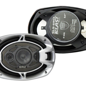 Absolute BLS-6904 Car Speaker 6" X 9" 4-Way 800W Full Range Coaxial Speakers