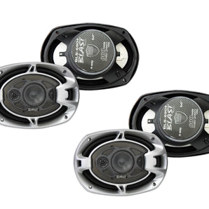 2 Pair Absolute BLS-6904 6 x 9" Blast Series 4 Way Car Speakers 800 Watts
