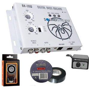 Soundstream BX-10W Digital Bass Reconstruction Processor Remote White + Electrical Tape+ Phone Holder