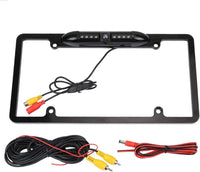 Thumbnail for Backup Camera Rearview License Plate Frame for ALPINE ILX-F411 ILXF411 Black