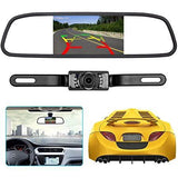 Absolute CAMPACK-700 rear view mirror monitor with night vision car camera for parking assistance.