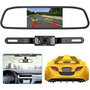 Absolute CAMPACK-700 rear view mirror monitor with night vision car camera for parking assistance.