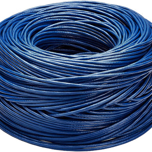 500' Cat6 Ethernet Blue Bulk Network Cable 23AWG 600Mhz UL Bare Solid Copper Wire UTP 500' Blue