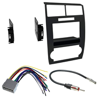 Thumbnail for Double Din In Dash Mounting Kit fits 2005-2007 Dodge Magnum (Black) harness Package
