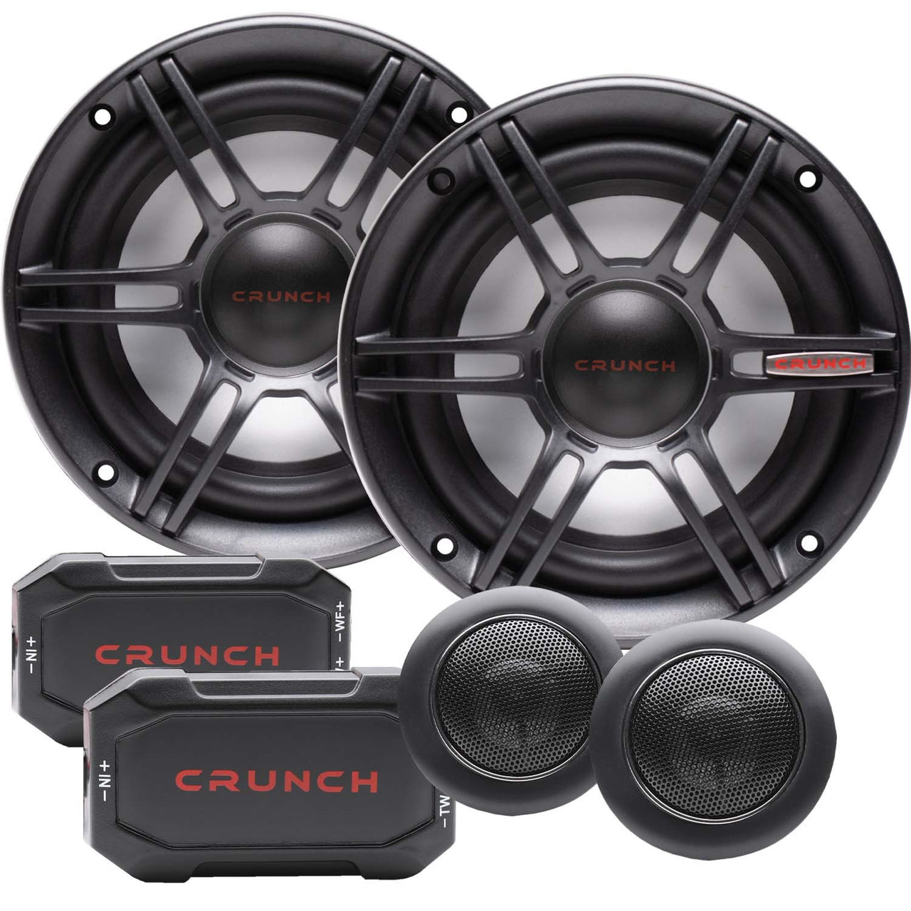 Crunch CS65C 600W Peak (300W RMS) 6.5" CS Series 2-Way Component Speaker System