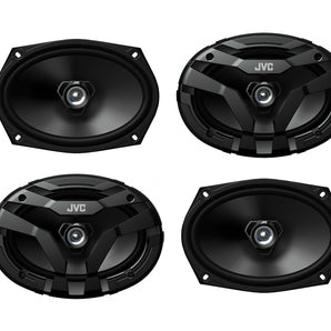 2 Pair JVC CS-DF6920 800W Peak (60W RMS) 6"x9" DF Series 2-Way Coaxial Car Speakers