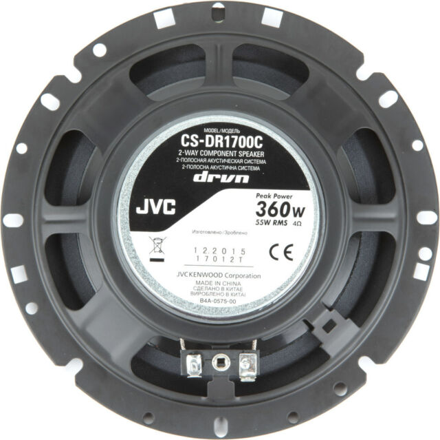Jvc CS-DR1700C 360W Peak (55W RMS) 6.75” 2-Way Factory Upgrade Component Speakers