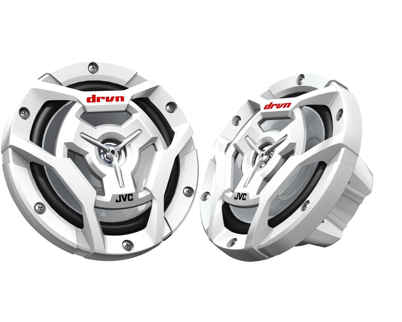 Jvc CS-DR6201 MW Product videos 300W Peak (100W RMS) 6.5” DRVN Series 2-Way Marine Coaxial Speakers in White