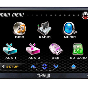 Absolute DD2200BT Double Din Car Stereo Bluetooth Multimedia Receiver DVD/VCD/MPEG4/MP3/CD/CD-R/CD-RW/Compatible