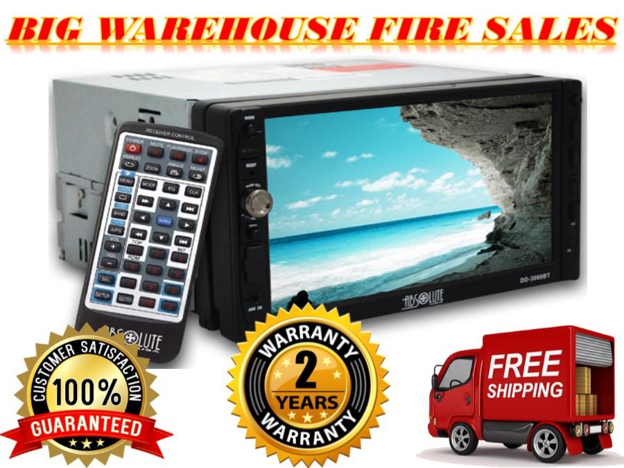 Absolute DD-3000 7-Inch Double Din DVD / CD / MP3 / USB / BLUETOOTH w Speaker