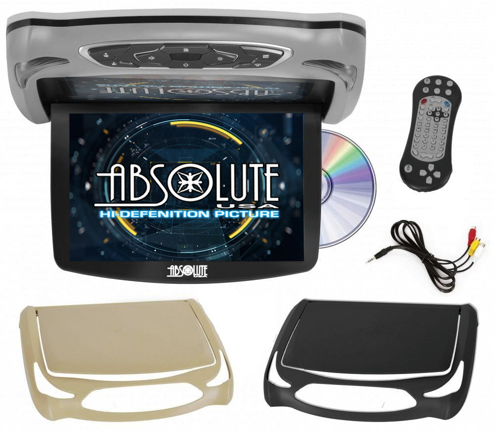 Absolute DFL14HD Flip Down Roof Mounted 14 " LCD Screen Multimedia DVD CD Player