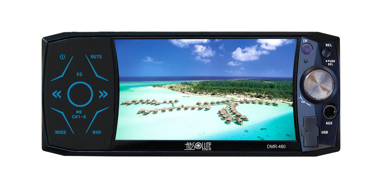 Absolute DMR-480 4.8-Inch In-Dash Receiver with DVD Player Flip Down Detachable