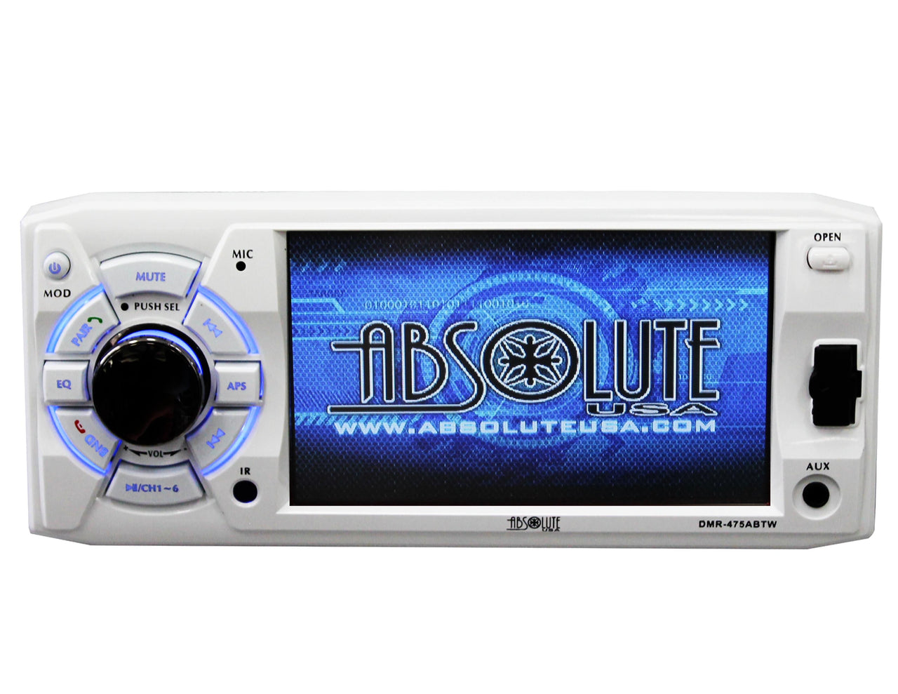 Absolute USA DMR-475ABTW 4.8-Inch DVD/MP3/CD Multimedia Player with USB, SD Card, Built-in Bluetooth