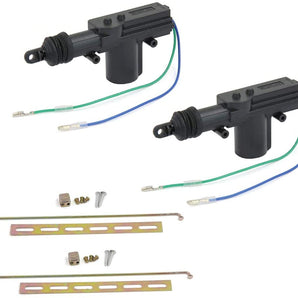  Power door lock actuator with 360-degree rotating connecting rod and wiring.
