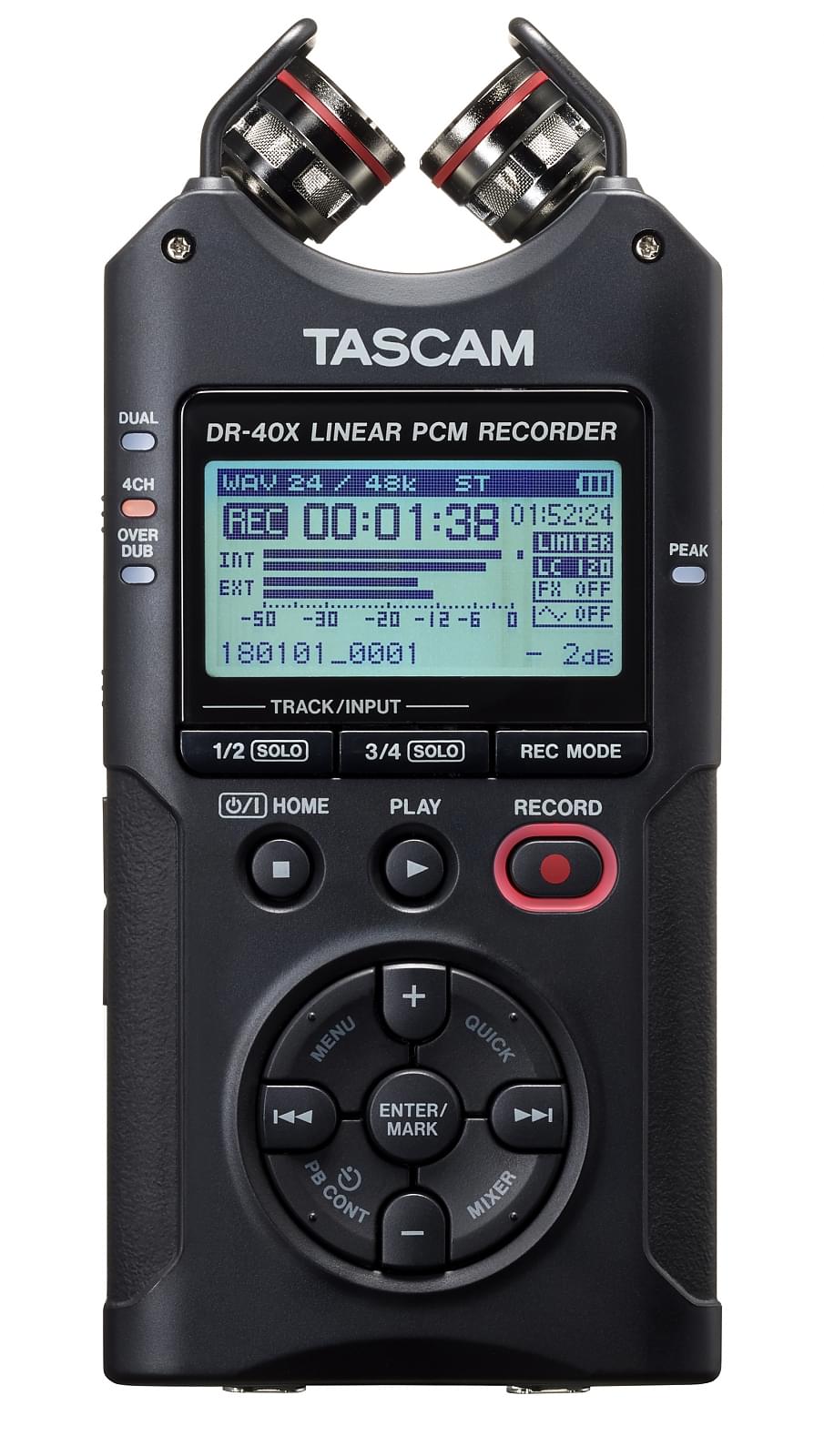 Tascam DR-40X Portable Four-Track Digital Audio Recorder and USB Audio Interface