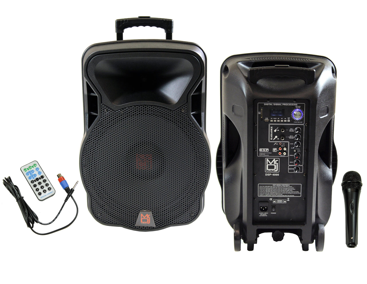 MR DJ DSP4000 PRO Bluetooth DSP FM Radio PA DJ Speaker