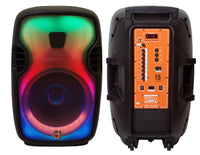 Thumbnail for MR DJ FLAME3500LED Pro Portable 15” 2-Way Full-Range Powered/Active DJ PA Multipurpose Live Sound Bluetooth Loudspeaker