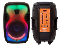 Thumbnail for 2 MR DJ FLAME3500LED PRO Portable 15” 2-Way Full-Range Powered/Active DJ PA Multipurpose Live Sound Bluetooth Loudspeaker