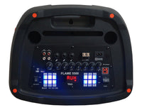 Thumbnail for MR DJ FLAME5500LED Professional Rechargeable Portable Dual 12” 3-Way Full-Range Powered/Active DJ PA Multipurpose Live Sound Bluetooth Loudspeaker with Full Fire Flame Glow Disco Lights and Two Wireless Microphones