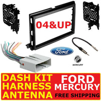 Thumbnail for American International FMK552 Car Radio Stereo Double Din Dash Kit Harness Antenna Adapter for 1995-2011 Ford Lincoln Mazda Mercury