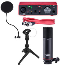 Thumbnail for Focusrite Scarlett Solo Studio 3G USB Audio Interface System with MR DJ Desktop Tripod Mic Stand Package