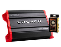 Thumbnail for Crunch Ground Pounder GP-1000.4 1500W Max 4 Channel Class AB 1000 Watts Car Amplifier with Absolute Magnet Phone Holder Bundle