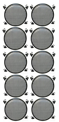 Thumbnail for 10 Absolute 10'' Inch Car Audio Speaker Woofer Subwoofer Metal Black Waffle Grill Cover