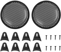 Thumbnail for 2 X 10'' Inch Car Audio Speaker Woofer Subwoofer Metal Black Waffle Grill Cover