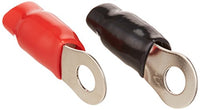 Thumbnail for Absolute GRT00-2 1/0 Gauge Crimp Ring Terminals Connectors 2-Pack (Red, Black)