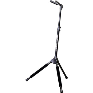 Ultimate Support GS-100 Genesis® Series Plus Height Adjustable, Hanging Style Guitar Stand with Push-Button Leg Locking Mechanism