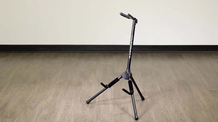 Ultimate Support GS-200 Genesis Series Plus Guitar Stand with One Click Push-Button Locking Leg Mechanism, Secure Head Stock Yoke, and Support Arms