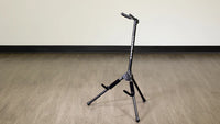 Thumbnail for Ultimate Support GS-200 Genesis Series Plus Guitar Stand with One Click Push-Button Locking Leg Mechanism, Secure Head Stock Yoke, and Support Arms