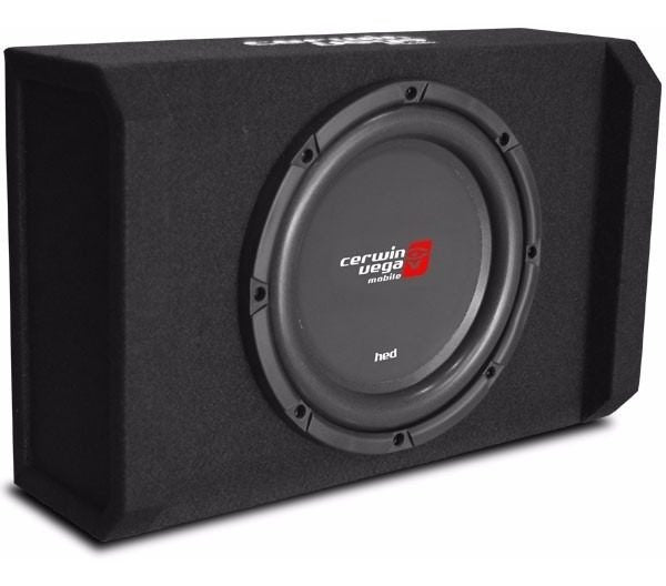 Cerwin Vega H7SE10 1000W Max (200W RMS) HED Series Single 10" Sealed Shallow Mount Subwoofer Enclosure