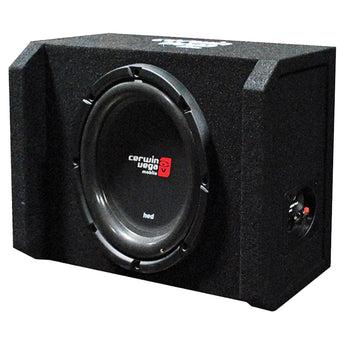  Cerwin Vega Mobile H7SE10 audio control subwoofer in a compact black enclosure